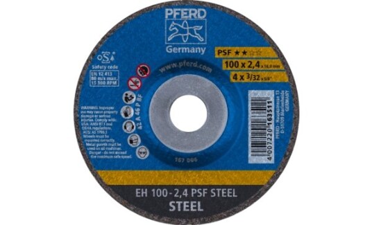 Pferd Eh 100-2,4 Psf Steel/16,0 Stål Pferd 1,6 Cm 10 Cm 15300 Rpm 25 Stykker Pferd Eh 100-2,4 Psf Steel/16,0 Stål Pferd 1,6 Cm 10 Cm 15300 Rpm 25 Stykker