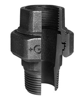 GF Sort Union Muffe/Nippel 1 1/2" for Varmeinstallasjoner