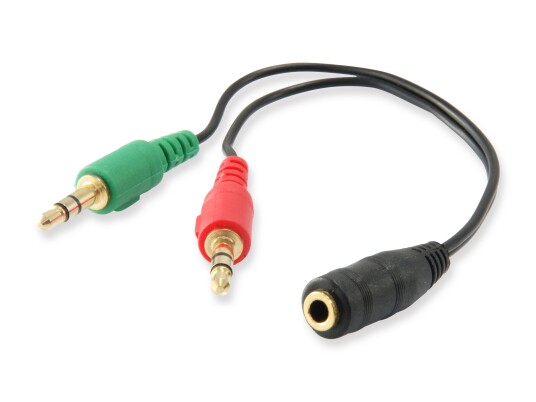 Equip 3,5mm Audio Splitterkabel med PVC, 0,13 m