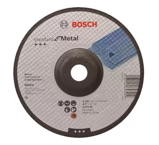 Bosch Slipeskive Metall 180x6mm Krum