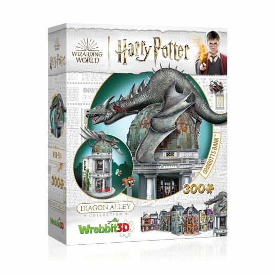Wrebbit 3D Harry Potter Diagon Alley Collection: Gringotts Bank (300) 3D Puslespill