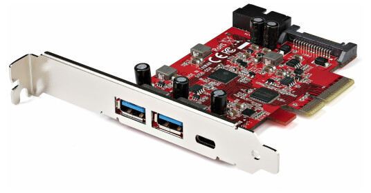 STARTECH 5 t USB PCIe Card - 10Gbps 2x USB-A 1x USB-C USB 3.1 Gen 2 & Internal IDC Header 2x 5Gbps USB