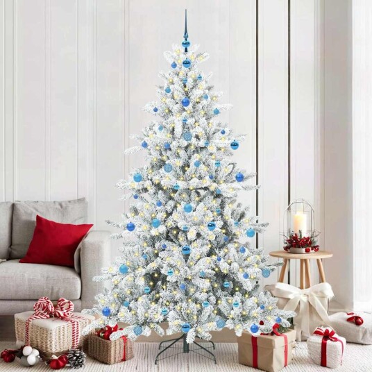  Kunstig sammensatt juletre med 300 LED med stativ 210 cm PVC