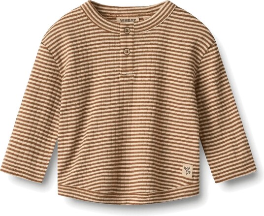Wheat T Shirt L/S Osvald WARM HAZEL STRIPE 62 Wheat T Shirt L/S Osvald WARM HAZEL STRIPE 62