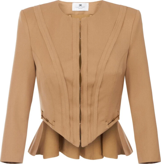 Elisabetta Franchi Dame Jakker Beige S, Elisabetta Franchi Dame Jakker Beige S,