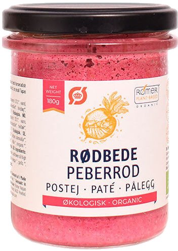 Rømer Rødbeteog Pepperrotpostei Økologisk 180 g Rømer Rødbeteog Pepperrotpostei Økologisk 180 g