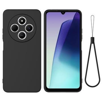 Xiaomi 15 Ultra Flytende silikon deksel med håndstropp Svart