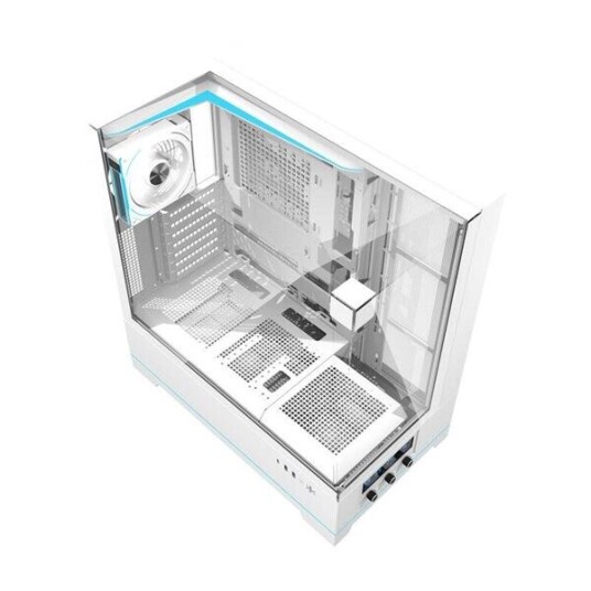 Darkflash DY450 PRO Miditower Kabinett med Vifte Hvit