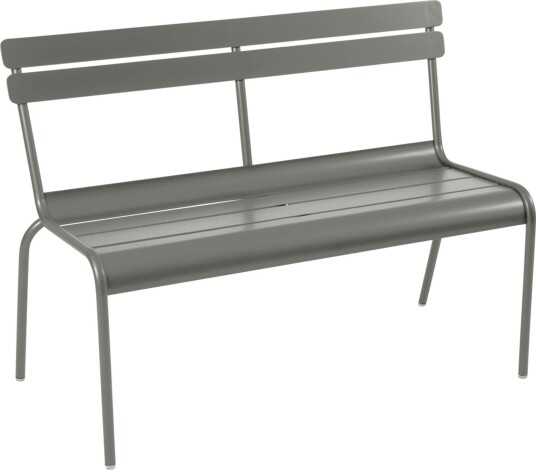 Fermob - Luxembourg Bench With Backrest Rosemary 48 - Hagebenker - Frédéric Sofia - Grønn - Metall Fermob - Luxembourg Bench With Backrest Rosemary 48 - Hagebenker - Frédéric Sofia - Grønn - Metall