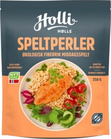 Holli Mølle økologisk speltperler 250 g