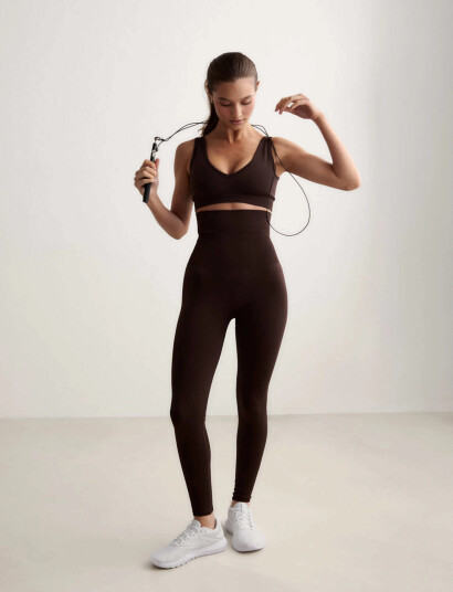 aim´n Shape Seamless Core Control Tights Brown XS aim´n Shape Seamless Core Control Tights Brown XS