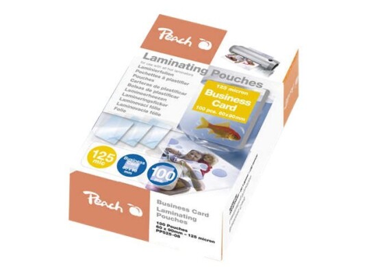 Peach 125 Mikroner 100-Pack Glanset 60 X 90 Mm Lamineringspunger