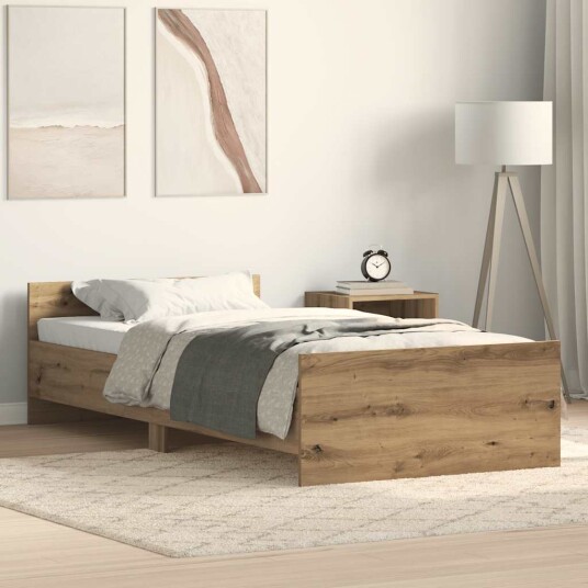 Sengeramme uten madrass artisan eik 75x190 cm konstruert tre