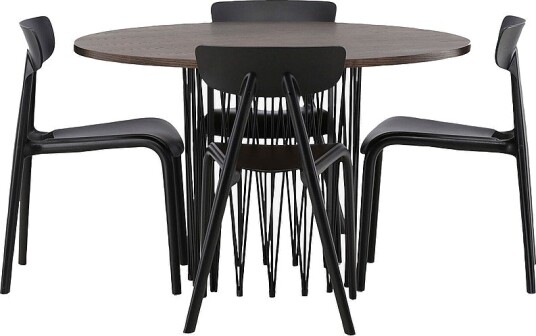 Venture Home Spisegruppe Stone med 4 stk stoler Ursholmen Brun Venture Home Spisegruppe Stone med 4 stk stoler Ursholmen Brun