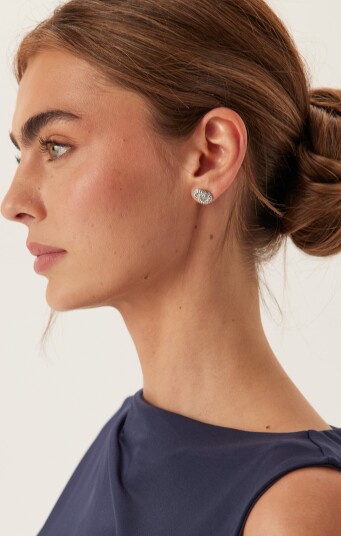 By Jolima Knot Crystal Stud