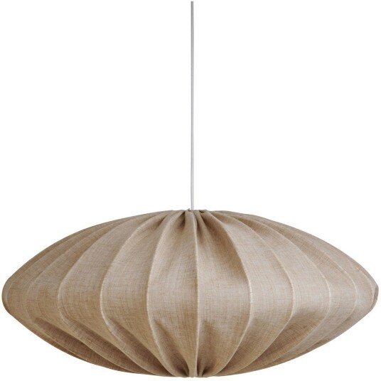 Ellipse Taklampe Ø 80 x 30 cm Lin Sand