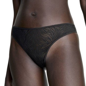 Calvin Klein Truser Sheer Marquisette Lace Thong Svart polyamid X-Small Dame