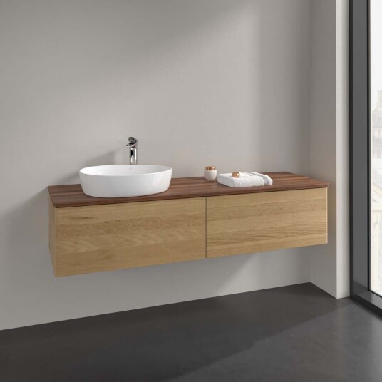 Villeroy & Boch Antao Servantskap med 2 skuffer 160x50x36 cm u/lys Eik/Valnøtt