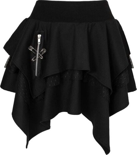 Hell Bunny   Goth Kort skjørt   Nadia Skirt   XS til XXL   Damer   svart