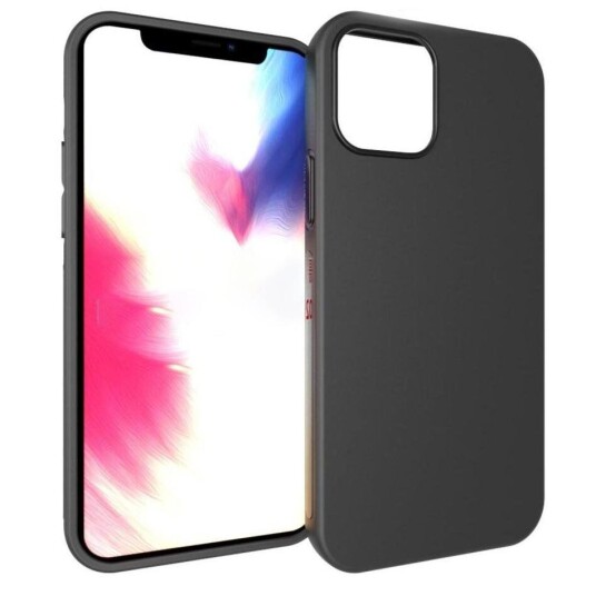 INCOVER iPhone 12 / 12 Pro Mat Fleksibel Bakdeksel - Svart