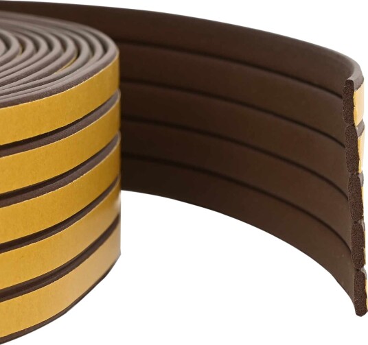 vidaXL Selvklebende vindusforsegling Brun 8 x 2 mm 25 m EPDM Skum