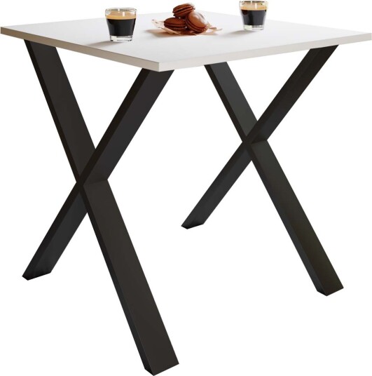 XonaX spisebord 80x50cm hvit, svart.