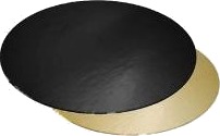 Kagepap Ø240 Mm 1100 Gr Sort/Guld,100 Stk/Krt