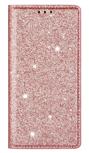 EIDERWOOD iPhone 13 Mini Kunstskinn Deksel m. Lommebok & Stativ - Glitter - Rose Gold