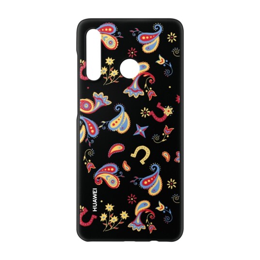 HUAWEI TPU DEKSEL P30 LITE SORTE BLOMSTER