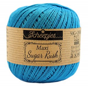 Scheepjes Maxi Sugar Rush Garn Unicolor 146 Levende Blå