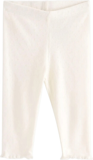 Lindex Leggings In Pointelle With Frills Cream 56