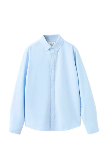 Mango Oxford Cotton Shirt Blue 12
