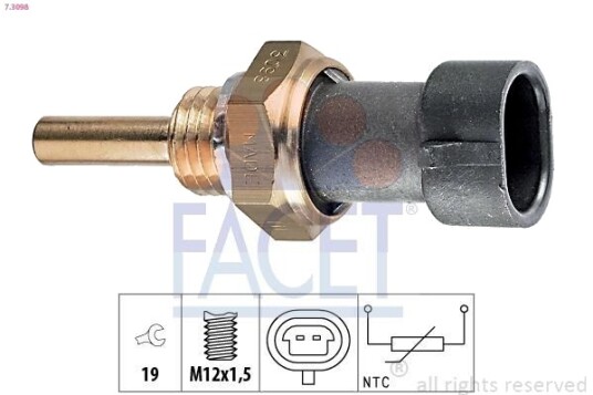 Sensor oljetemperatur FACET 7.3098