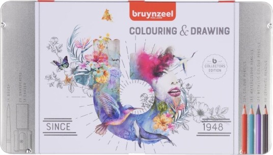 Bruynzeel Tegne- og Fargesett Bruynzeel m/70 Deler