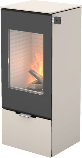 Rais Nexo 100 sand vedovn med glassdør Rais Nexo 100 sand vedovn med glassdør