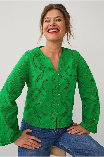 Ellos Collection Bluse Basil Grønn