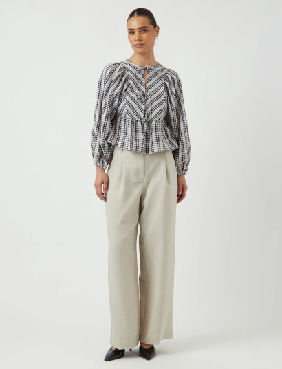 YAS Yascelli Ls Tie Top - Grey - 36