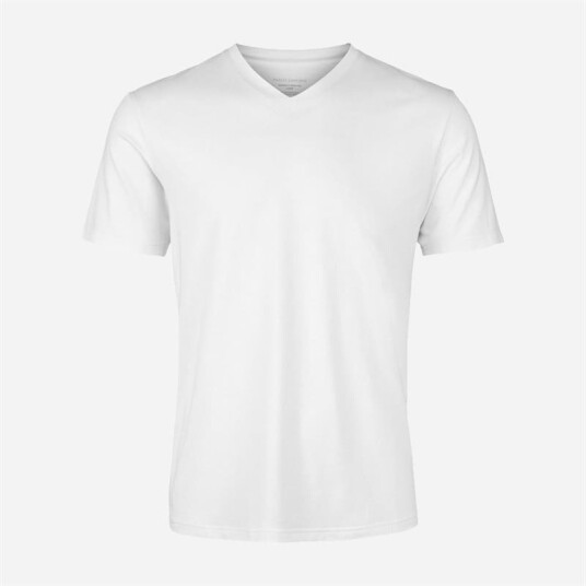 Panos Emporio Bamboo/cotton Tee V-Neck White