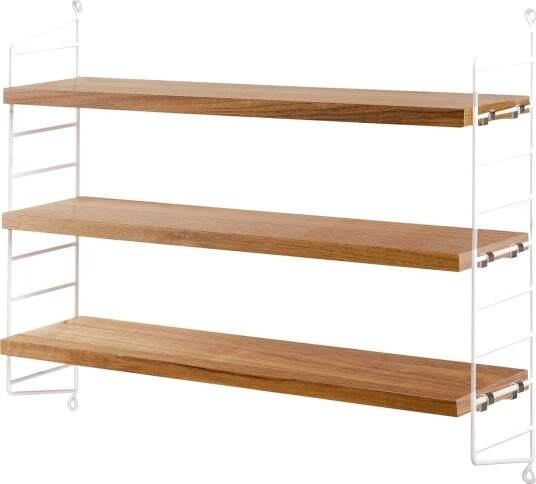 String Pocket Hylle eik-hvit eik-hvit String Pocket Hylle eik-hvit eik-hvit