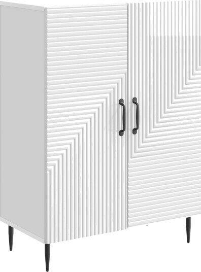 Serviesskap Høgglans hvit 66 x 34,5 x 89,5 cm Konstruert tre Serviesskap Høgglans hvit 66 x 34,5 x 89,5 cm Konstruert tre