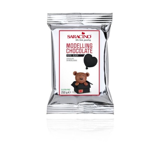 Saracino Modelleringssjokolade Svart 250g | Slikkepott.No