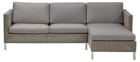 Cane-line Connect sofagruppe Taupe med taupe dynor 1 st 2-seterende & sjeselong Beige