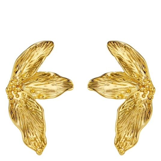 Orelia Statement Petal Climber Earrings