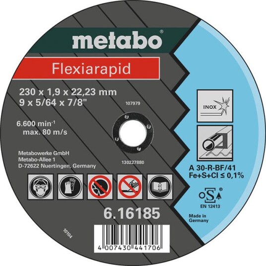 Metabo Kappeskive 23 cm Rustfritt Stål for Vinkelsliper