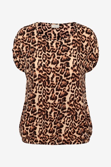 KAFFE Curve Bluse kcVilana Ami Top SS Natur