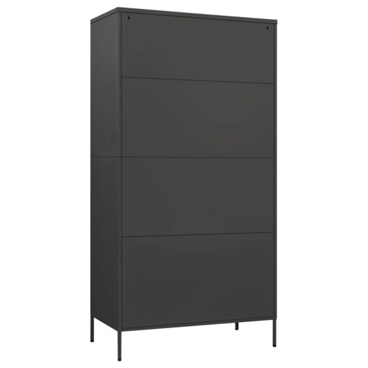 vidaXL Garderobe antrasitt 90x50x180 cm stål