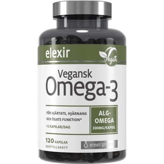 Elexir Pharma Omega3 Vegansk 120 stk