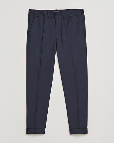 Filippa K Terry Gabardine Cropped Turn Up Trousers Navy Filippa K Terry Gabardine Cropped Turn Up Trousers Navy