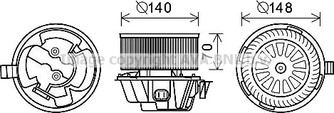 Viftemotor kupévifte AVA Clever Choice DA8012