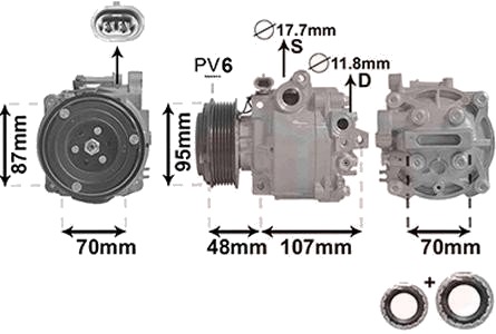 AC kompressor VAN WEZEL 3700K659